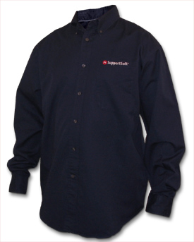 Men's Twill Button Down (Navy Blue)